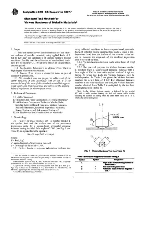 vickers hardness test method e 92|vickers hardness standard.